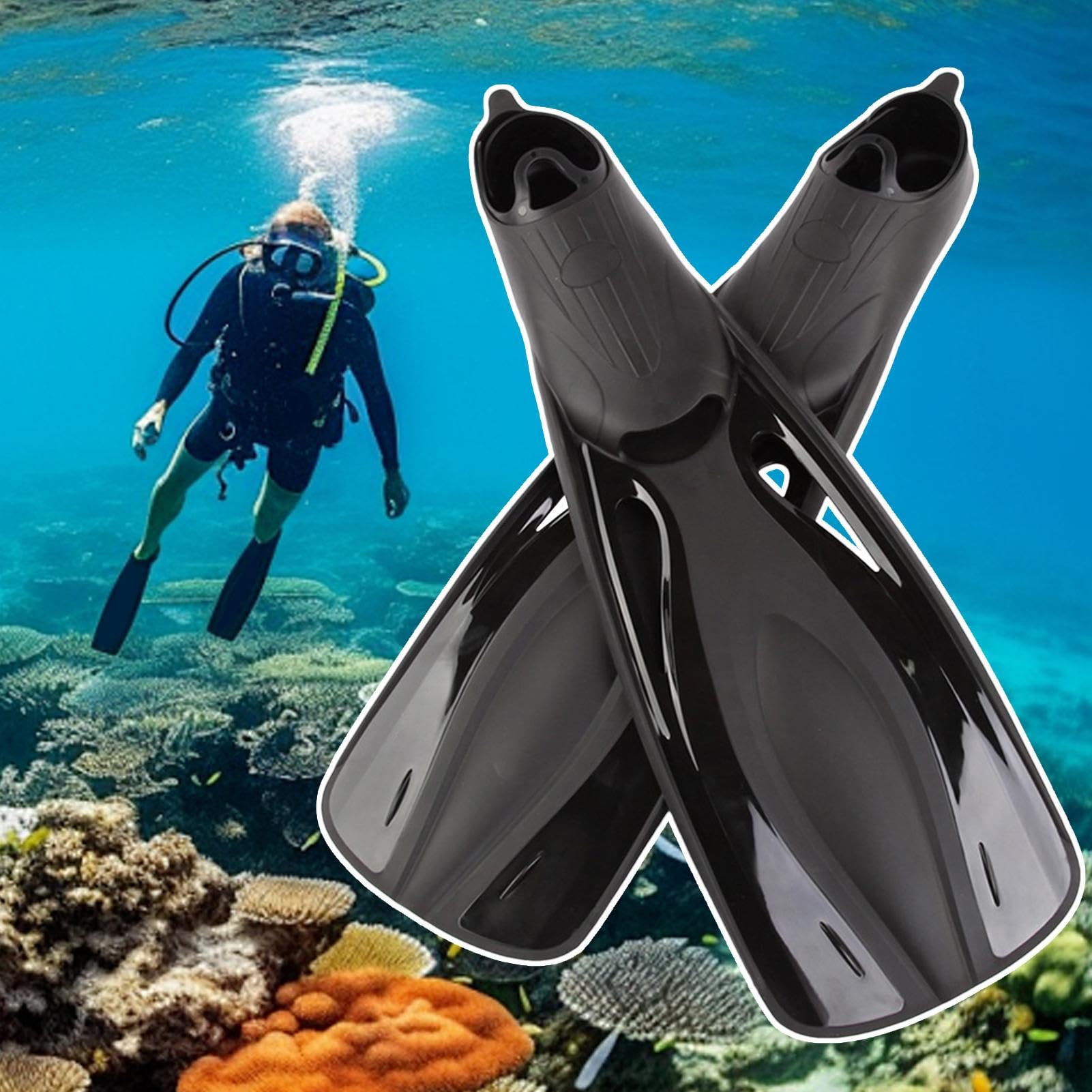 Aletas Snorkel - Juego de Snorkel Con Aletas Para Adultos | 1 Par Tamaño Viaje Deportes Al Aire Libre Equipo de Buceo Actividades acuáticas para Piscina Mar Aguas Profundas y Profundas