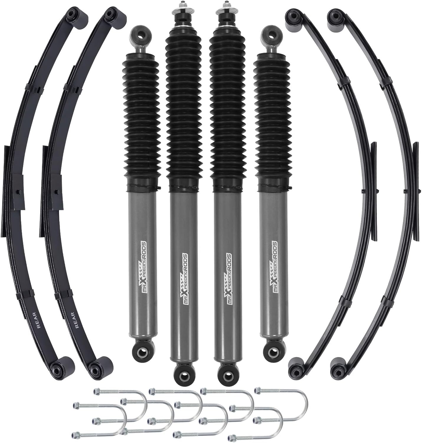 maXpeedingrods 2.5" Suspension Lift Kit for Jeep Wrangler YJ 1987-1995 4WD w/Shocks and Leaf Springs