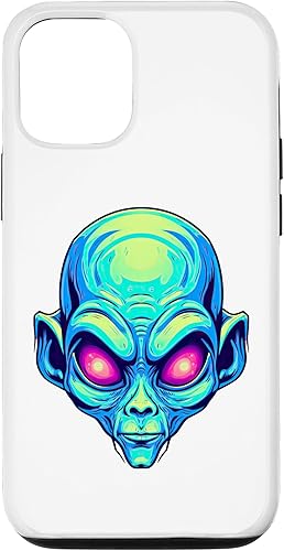iPhone 1212 Pro Alien Head Alien Face UFO Funny Alien Case
