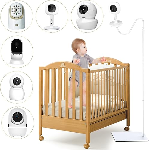 Soporte de suelo para monitor de bebé compatible con HelloBaby, Nanit Pro, óptica infantil, Babysense, Owlet, Baby, Bonoch, altura ajustable de 37.4