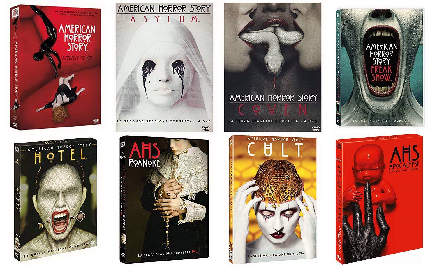 AMERICAN HORROR STORY - Stagioni 1-2-3-4-5-6-7-8 (29 Dvd) (Ed. Italiana)