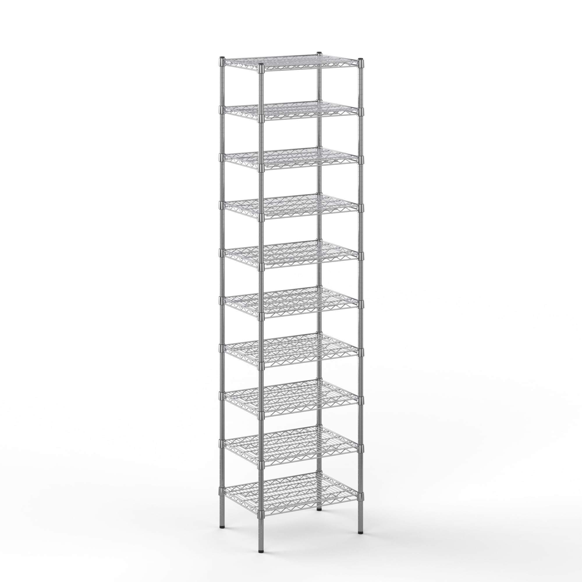 18" Deep x 24" Wide x 96" Height Wire Shelving Kit | 10-Tier | NSF Commercial Storage Rack Unit