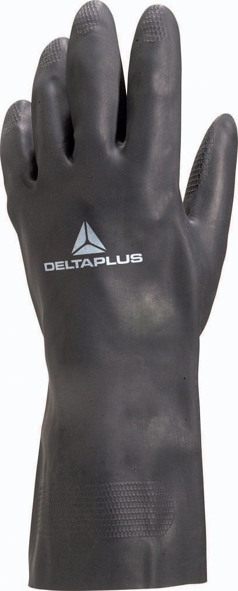 Deltaplus Guanto Temperamatite VV905NO10, Palmo In Ecopelle, Dorso In Poliestere/Elastan, Taglia 10, Nero/Giallo