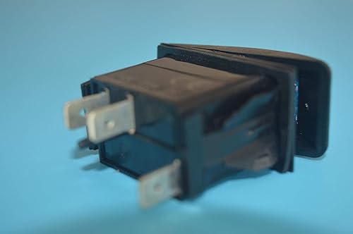 Miniatura 9 de Amarine Made Interruptor basculante LED impermeable de 12 V y 20 amperios SPST 3P con luz (azul)