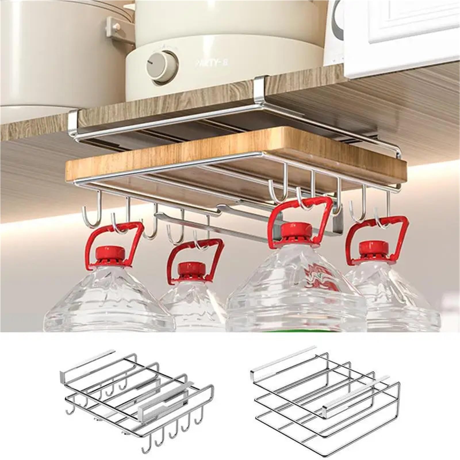 Schneidebrett-Organisator Hängeregal unter dem Küchenschrank, Haushalts-Eisen-Kunst-Organisationsregal, Schneidebretthalter, Topfdeckel-Lagerregal Für Die Küche(Without Hook)