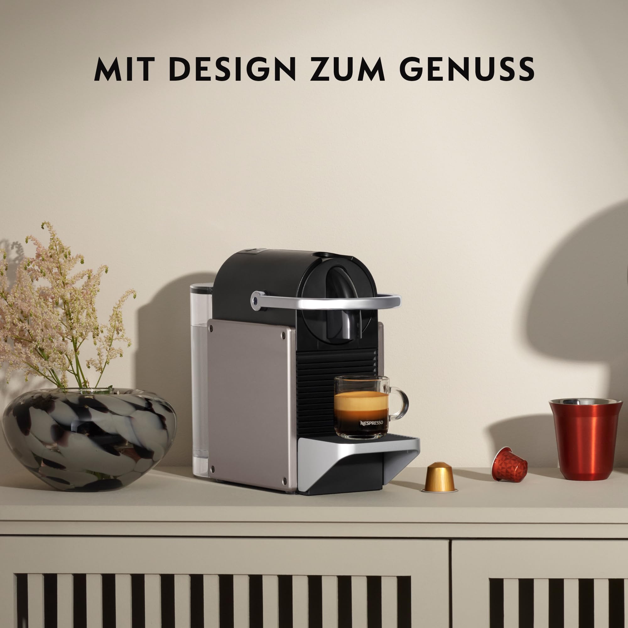 Krups XN306TK Nespresso Pixie Titan, ekspres do kawy, programowalne przepisy, 2 długości, automatyczne wyłączanie, 1260 W, 0,7 l