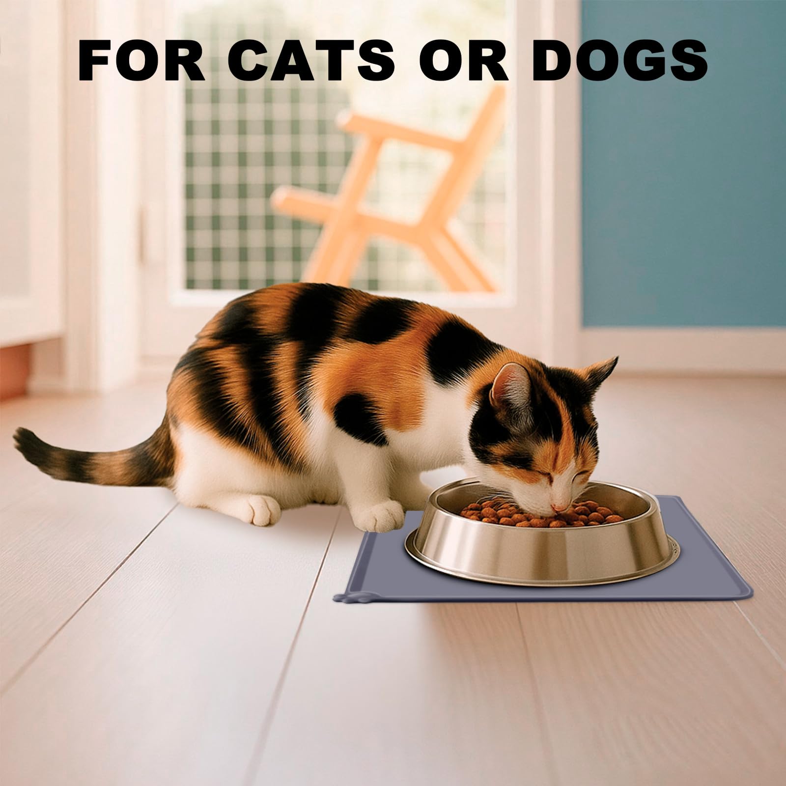 Produktbild von MOACC Futtermatten Für Hunde, Katzen Futternapf Unterlage Silikon Futtermatten Rutschfest Und