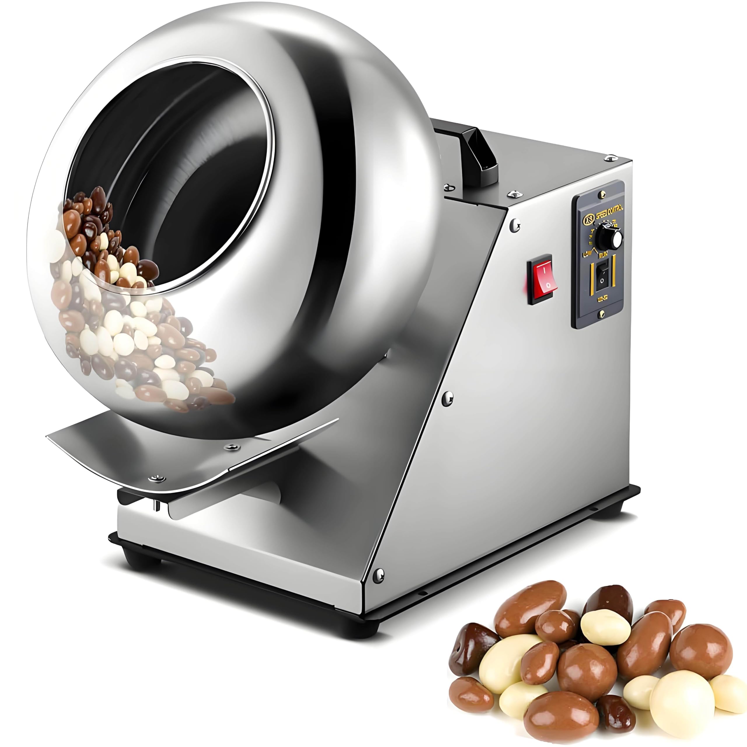 LJLYYDS Sugar Coating Machine,Small Commercial Mini Chocolate Panning Machine,Sugar Coating Pan Table Top for Sugar, Chocolate, Peanut Nut