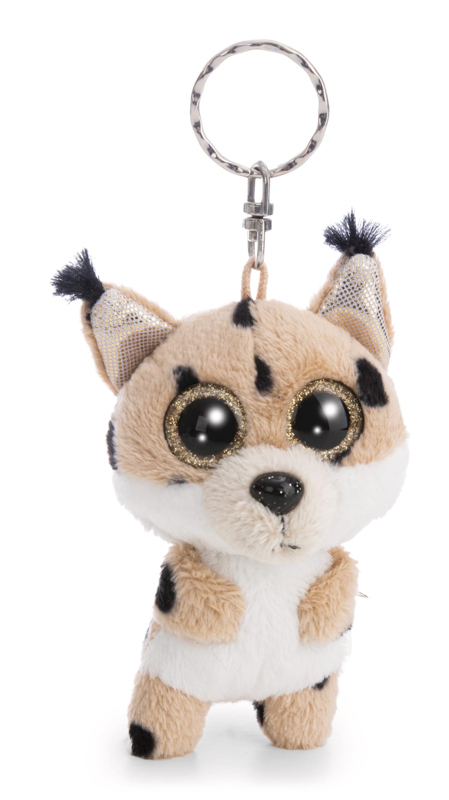NICI GLUBSCHIS 63043 Lenzo the Lynx Keyring, Loyal Plush Companion for Rucksacks or Bags, Key Holder for Children and Adults, Brown, 9 cm โ image 1