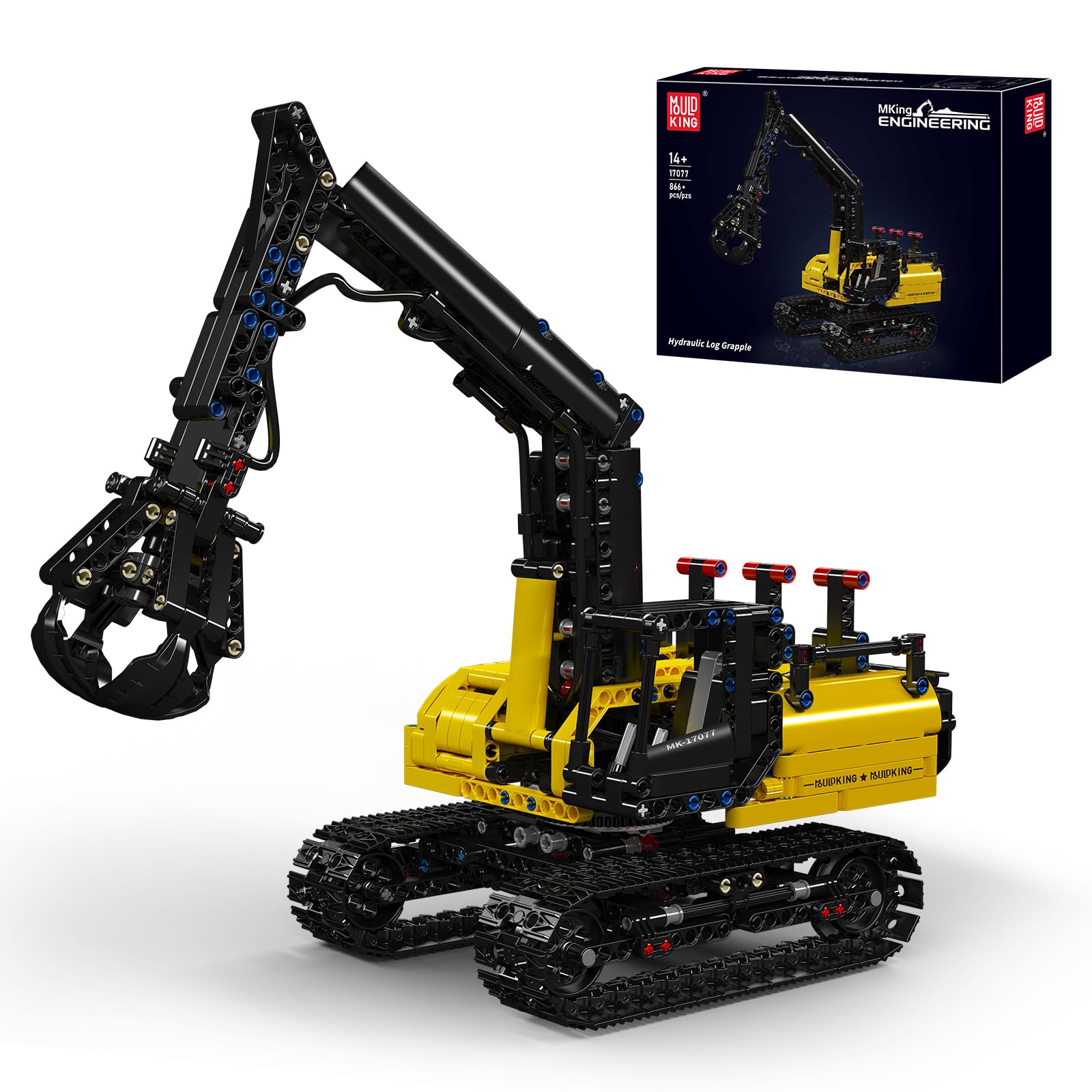 Mould King 17077 Hydraulic Wood Grabber Building Block Model