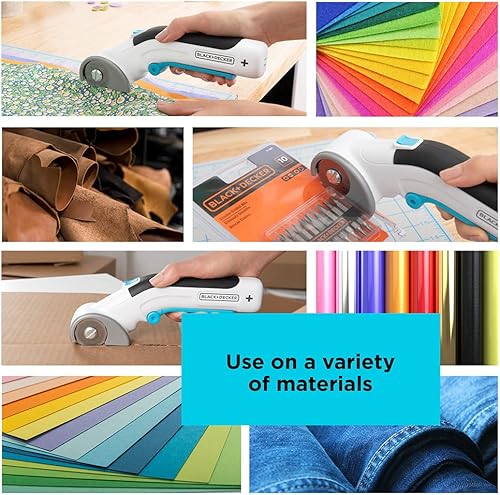 Miniatura 4 de BLACK+DECKER Cortador Rotativo Inalámbrico de Tela y Manualidades 4V MAX, Recargable por USB (BCRC115FF)