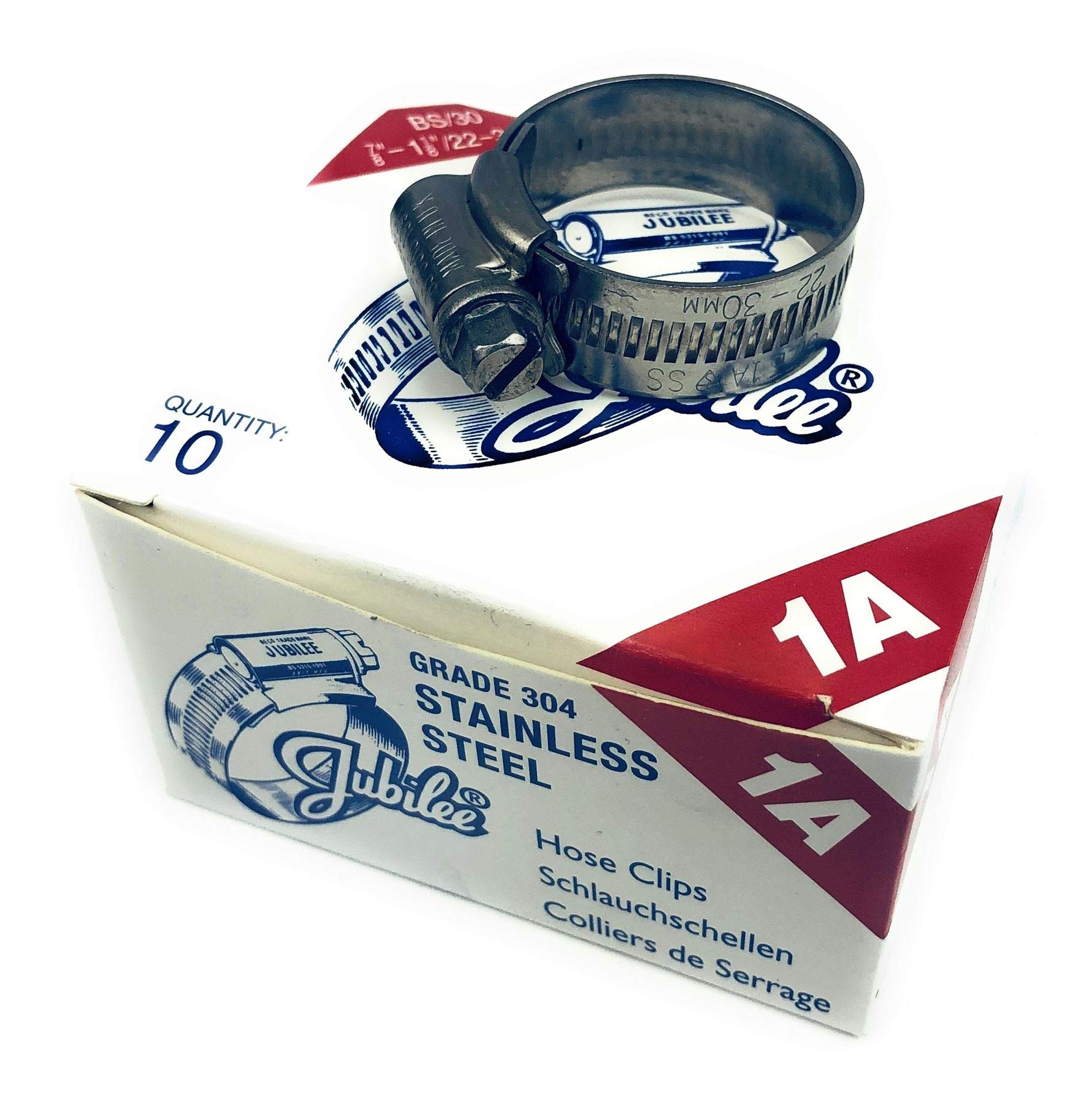 10 Fascette Stringitubo In Acciaio Inox 22-30 Mm - Tipo Jubilee A Vite, Larghezza 12 Mm - 3