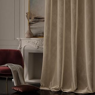 Stoa Paris Velvet Curtains for Door, Premium Dim-Out Curtain for Living Room, Bedroom, Home Decor, Parda with Easy Grommet Price In India