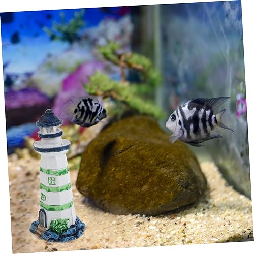 Miniatura 5 de DRESSOOS 1 pieza de decoración de acuario grande iluminado faros, regalos de pecera, accesorios de acuario grande, decoración de acuario grande,