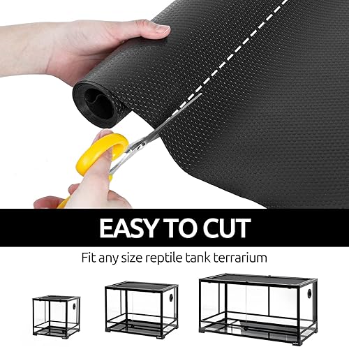 Miniatura 3 de REPTI ZOO Reptile Substrate Mat Terrarium Carpet, 118" x 23.6" Non-Adhesive Reptile Terrarium Bedding Substrate Liner, Reptile Tank Accessories for