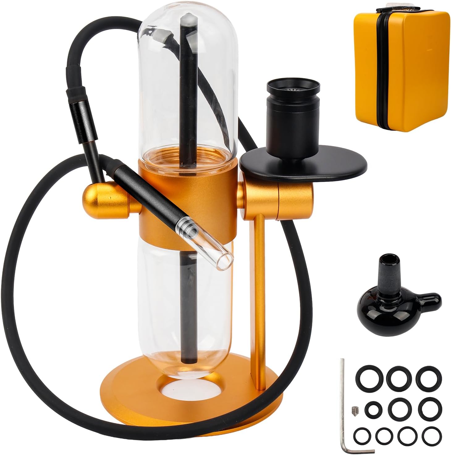 Gold Gravity Infuser 15” 360 Degree Water Rotation with a 14mm male joint