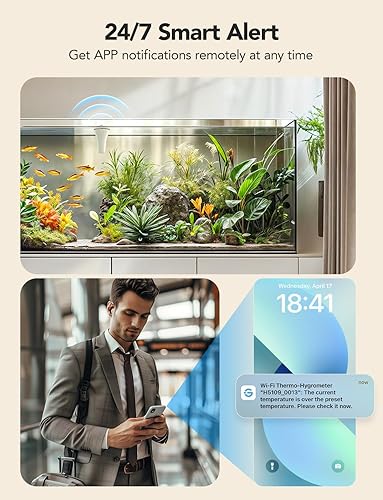 Miniatura 8 de GoveeLife Termómetro inteligente para piscina y baño, aplicación inalámbrica, fácil de leer, termómetro digital WiFi flotante con IPX7 impermeable,