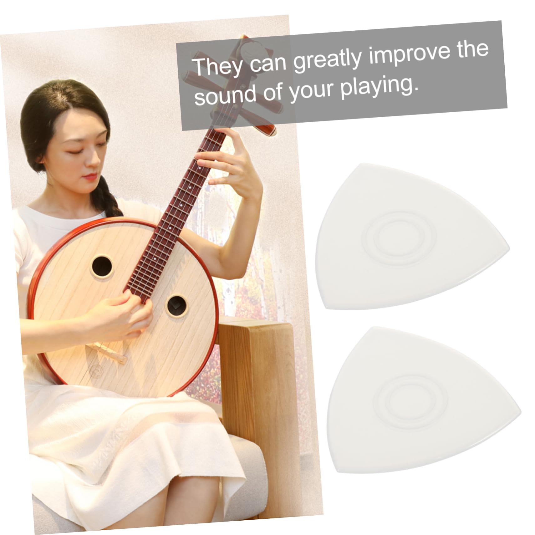 Piezas Púa De Nailon Púas Liuqin Púas De Guitarra Accesorios Para Instrumentos Musicales De Pulgar Selecciones De Yueqin De Banjo Púa De Música Ukelele Bajo Nylon