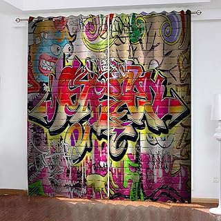 2Pcs Decoration Curtains, Eyelet Ring Top Thermal Insulated 