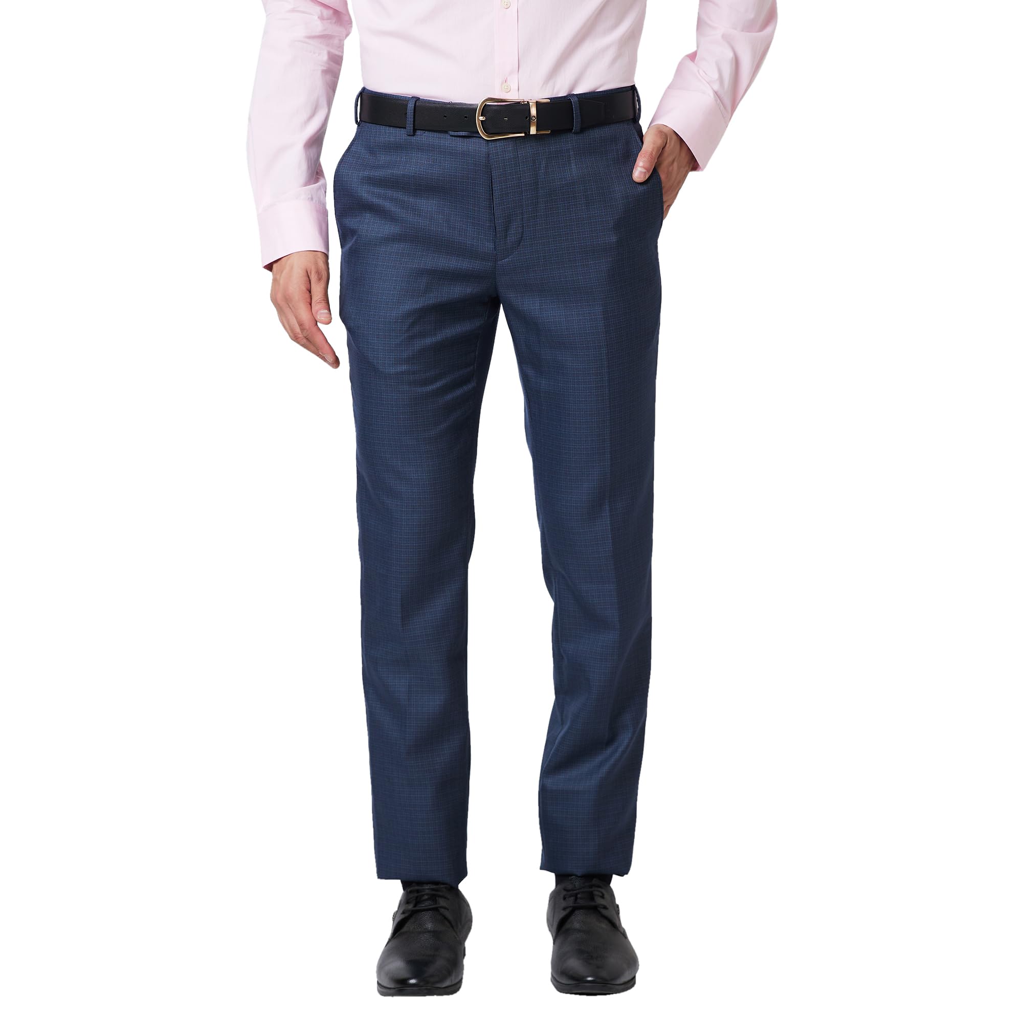 raymond Men's Slim Fit Checkered Trouser-picture-21