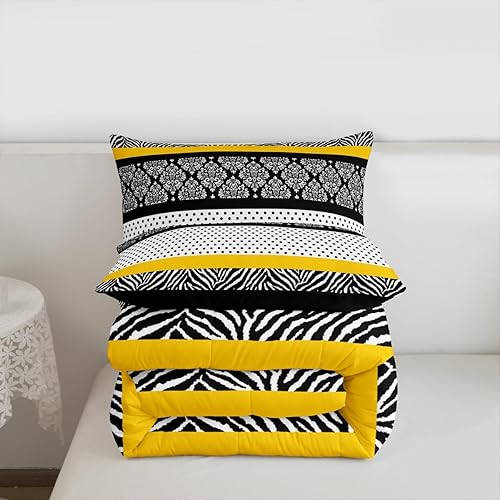 Miniatura 70 de Castle Fairy Juego de ropa de cama con estampado de cebra, tamaño matrimonial, juego de edredón de animales de África y vida silvestre, juego
