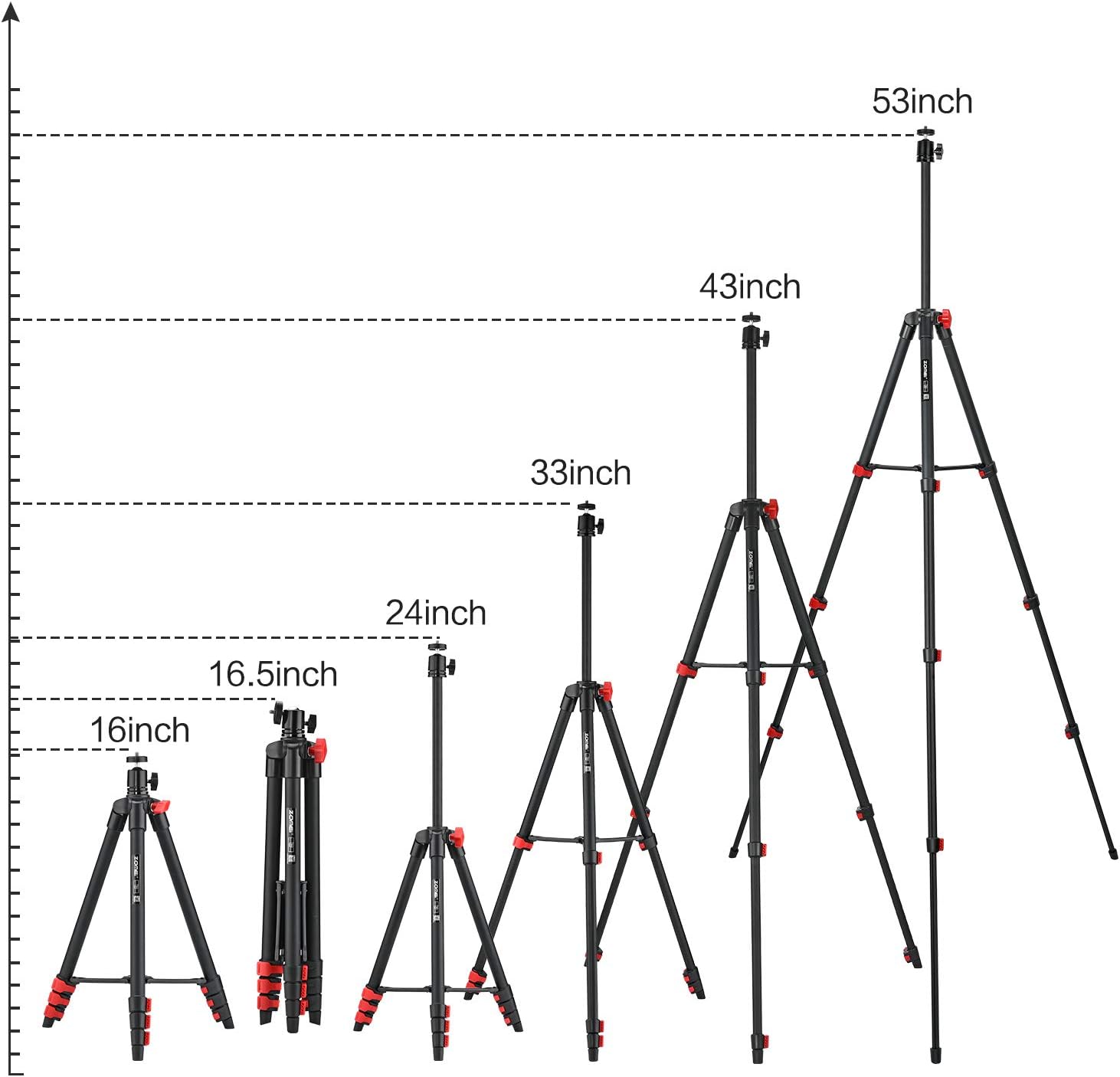 Bеѕt Cуbеr Dеаlѕ 🔥 Tripod for iPad 53-Inch Lightweight Aluminum Travel Selfie Tripod with Tablet and Phone Holder for iPhone Mobile Tablet Tripod-Black