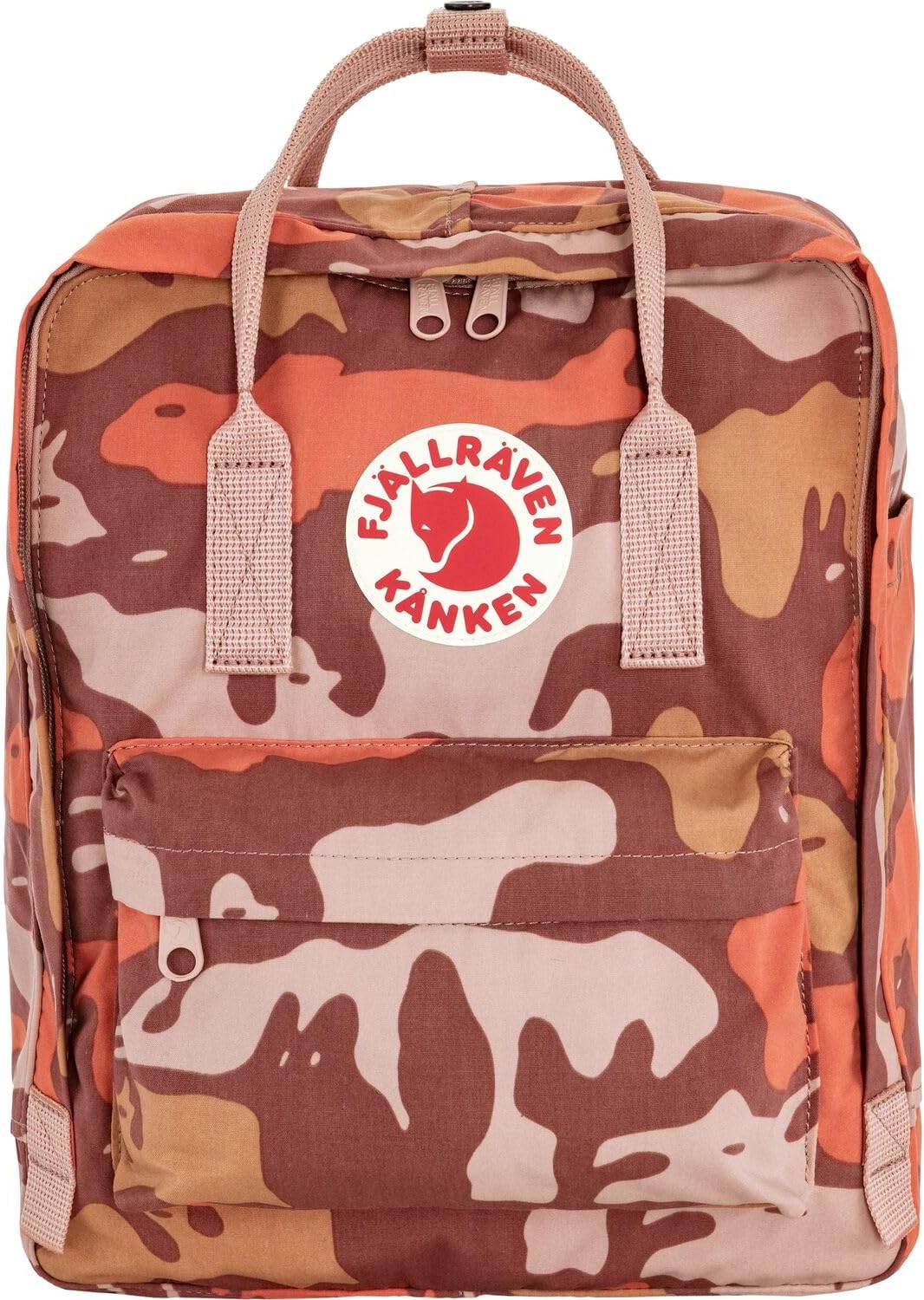 Fjällräven Kanken Graphics Backpack - Water-Resistant Exterior, Graphic Design - School, Travel, ChalkRose-Hidden Animals, One Size
