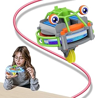 Gyroscope Tightrope Walker Toy Tightrope Walker Spinning Top Toy Anti-Gravity Unicycle Robot for Kids Dual Modes of Unicycle and Gyroscope Educational Birthday Gift for Kid (Green)