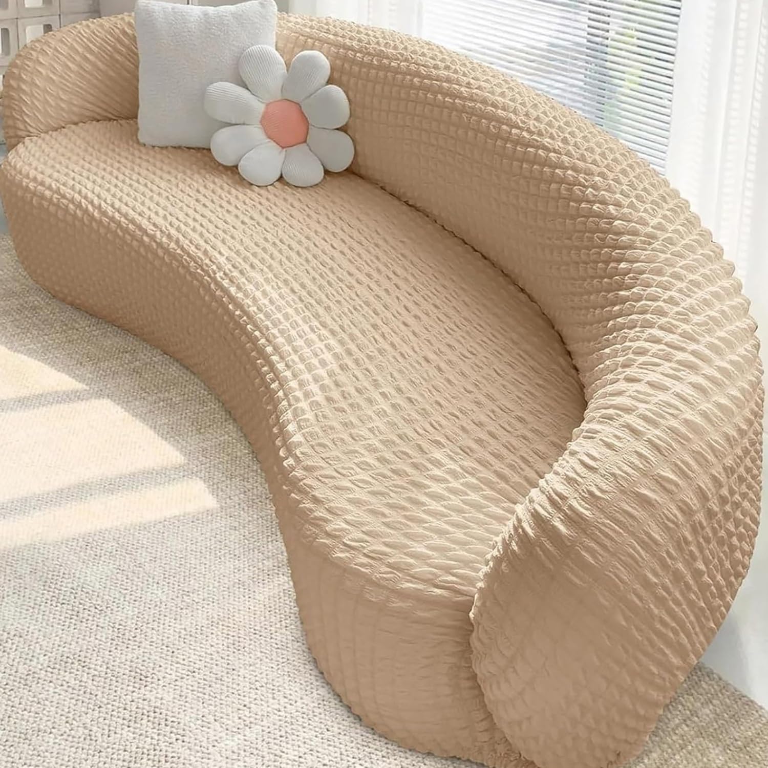 Housse de canapé universelle extensible 3 places pour salon de 189 à 233 cm