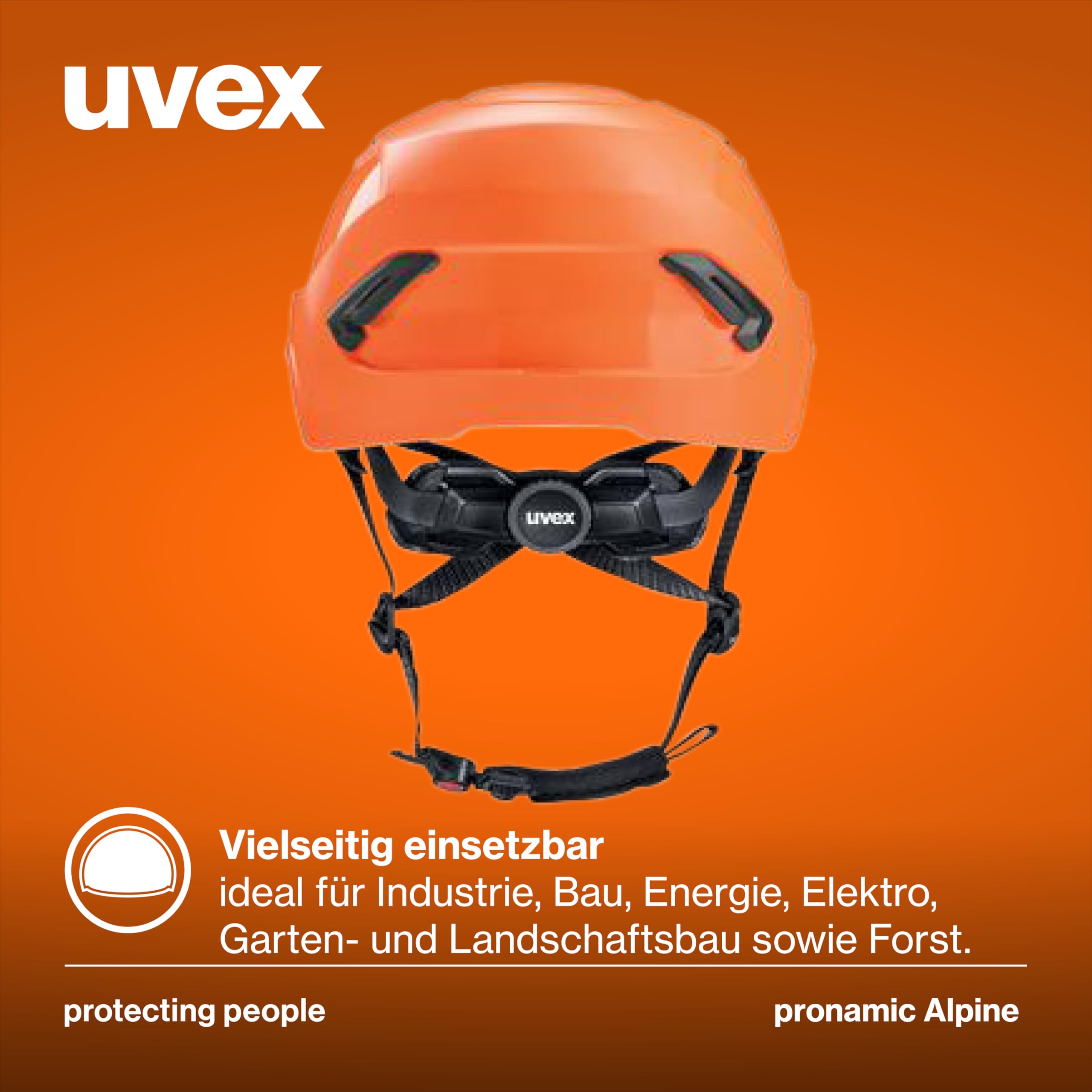 Schutzhelm pronamic Alpine 9735230 Orange mit Lüft ungen