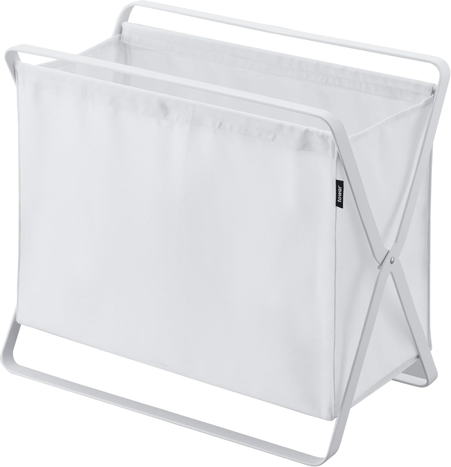 Yamazaki Home Tower Space Saving Storage Hamper, 16" - Steel - 8.5 Gallon, 32 Liters