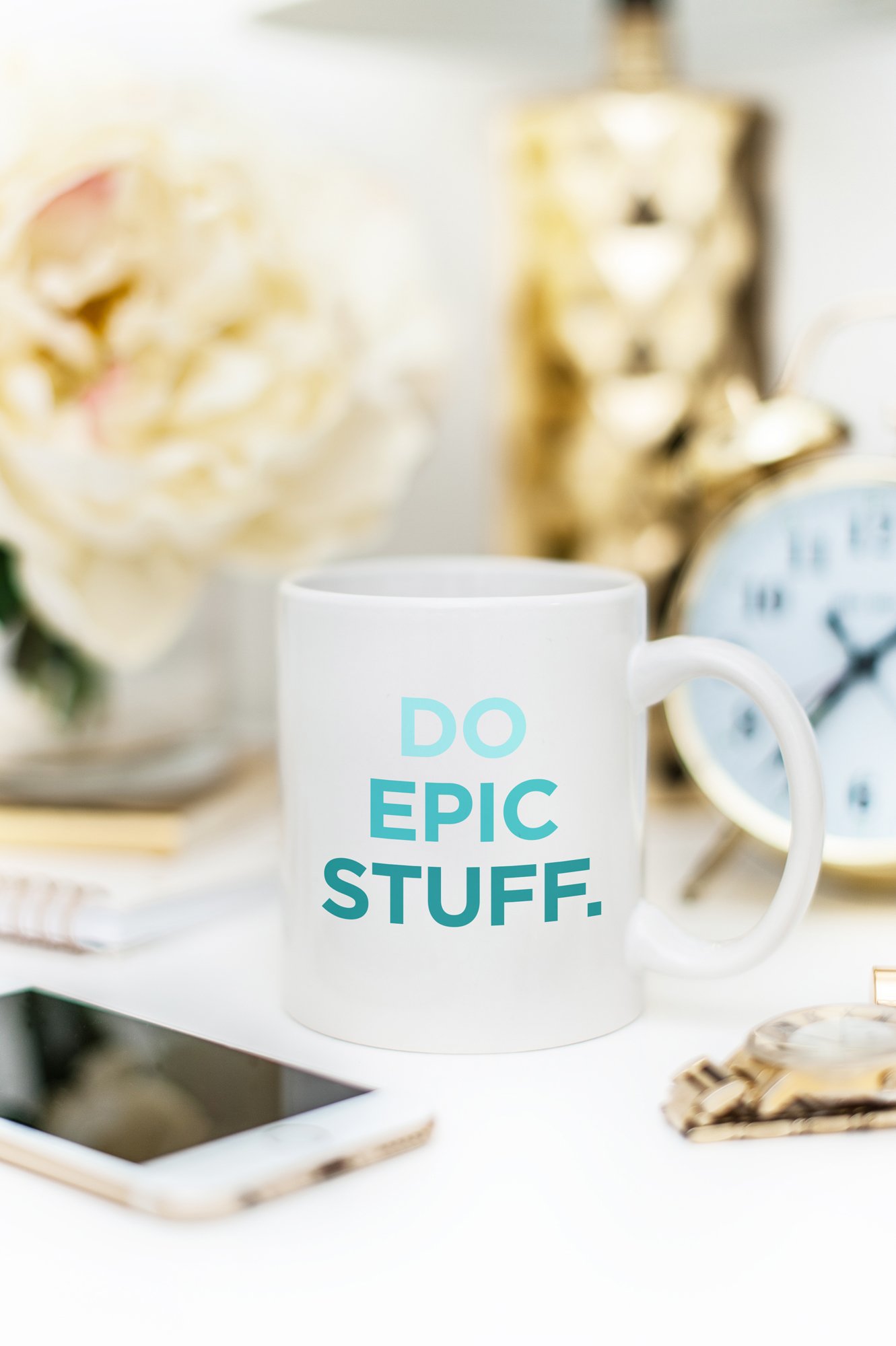 904 CustomDo EPIC STUFF Coffee Mug - Gag Gifts - Gifts for Coffee Lovers - Funny Mugs - Gag Gifts - Trendy Mugs - Epicness - Double Sided Graphic 15 oz