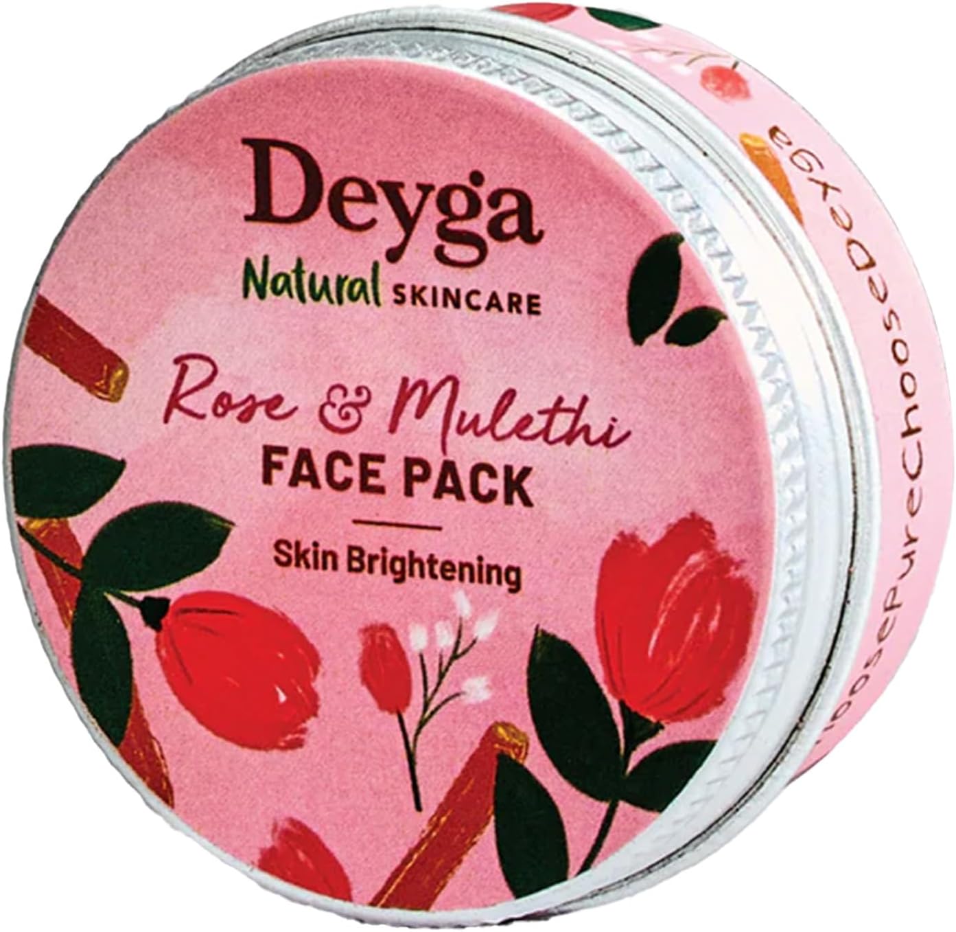 Deyga Rose & Mulethi Skin Brightening Face Pack (15 Gm) | Skin Brightening Face Pack I Face Pack for Glowing Skin | Reduces Pigmentation