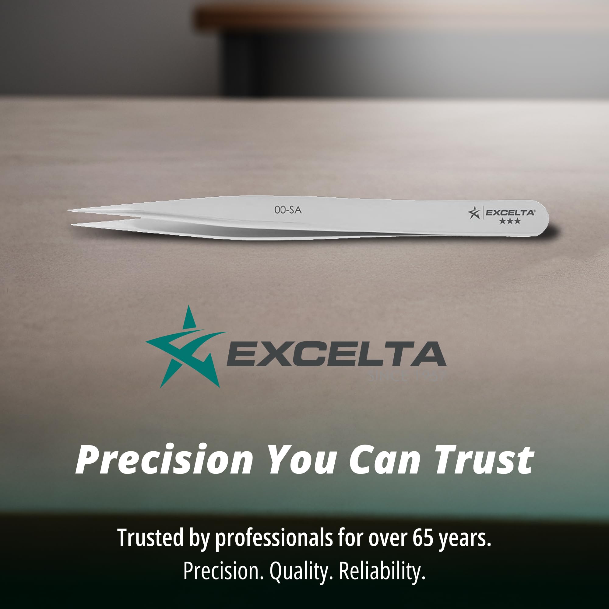 EXCELTA Pinzas de precisión 00-SA, 4.5 pulgadas