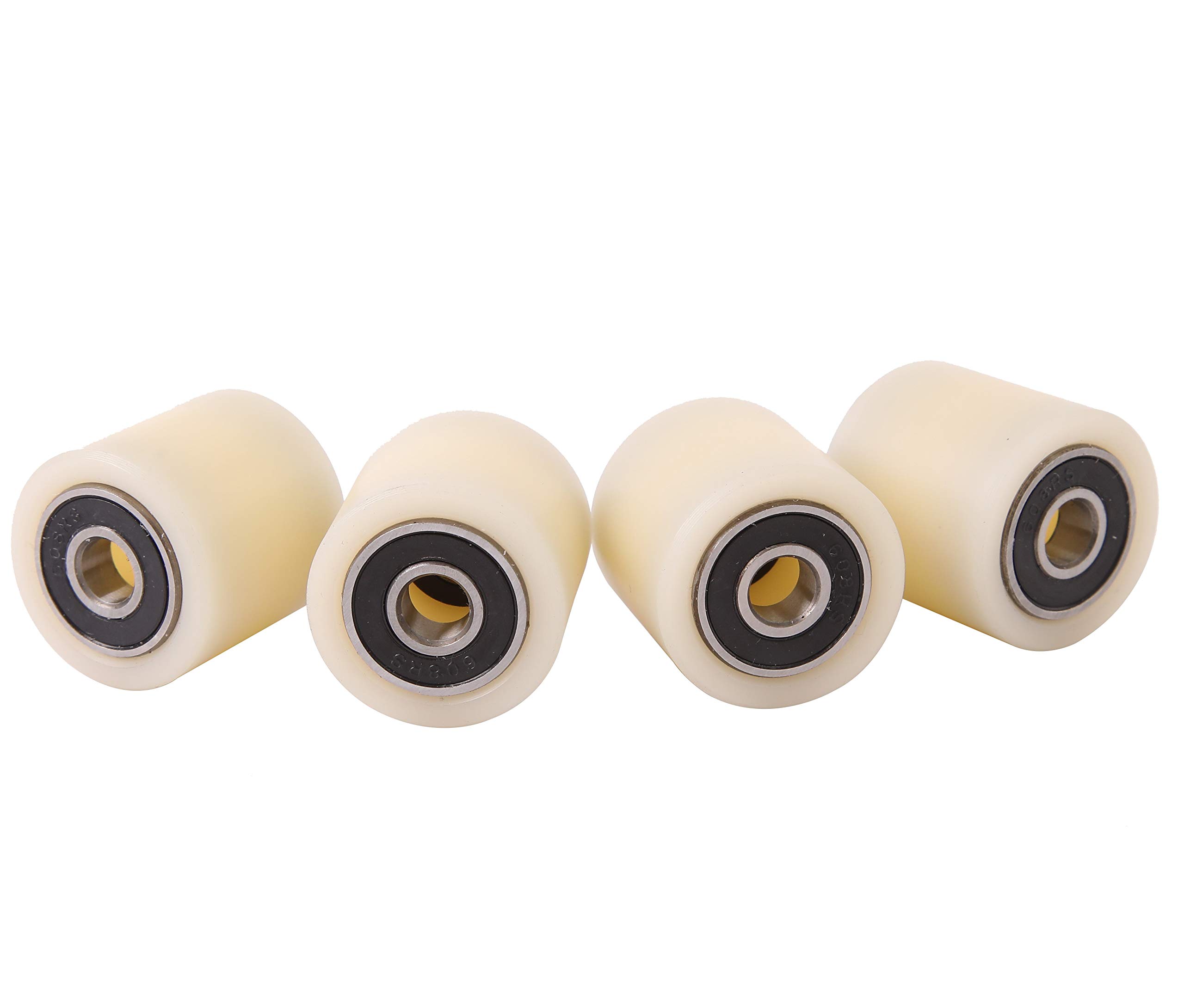 4 sztuki nylonowych rolek poliamidowych o średnicy 30 mm szerokości 30 mm łożyska 8 mm precyzyjnie obrobione w UE (30-30-8)
