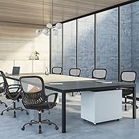 Vista 9 de Sweetcrispy Silla ergonómica de escritorio de malla con respaldo medio con ruedas, soporte lumbar y cómodos reposabrazos para el hogar, dormitorio