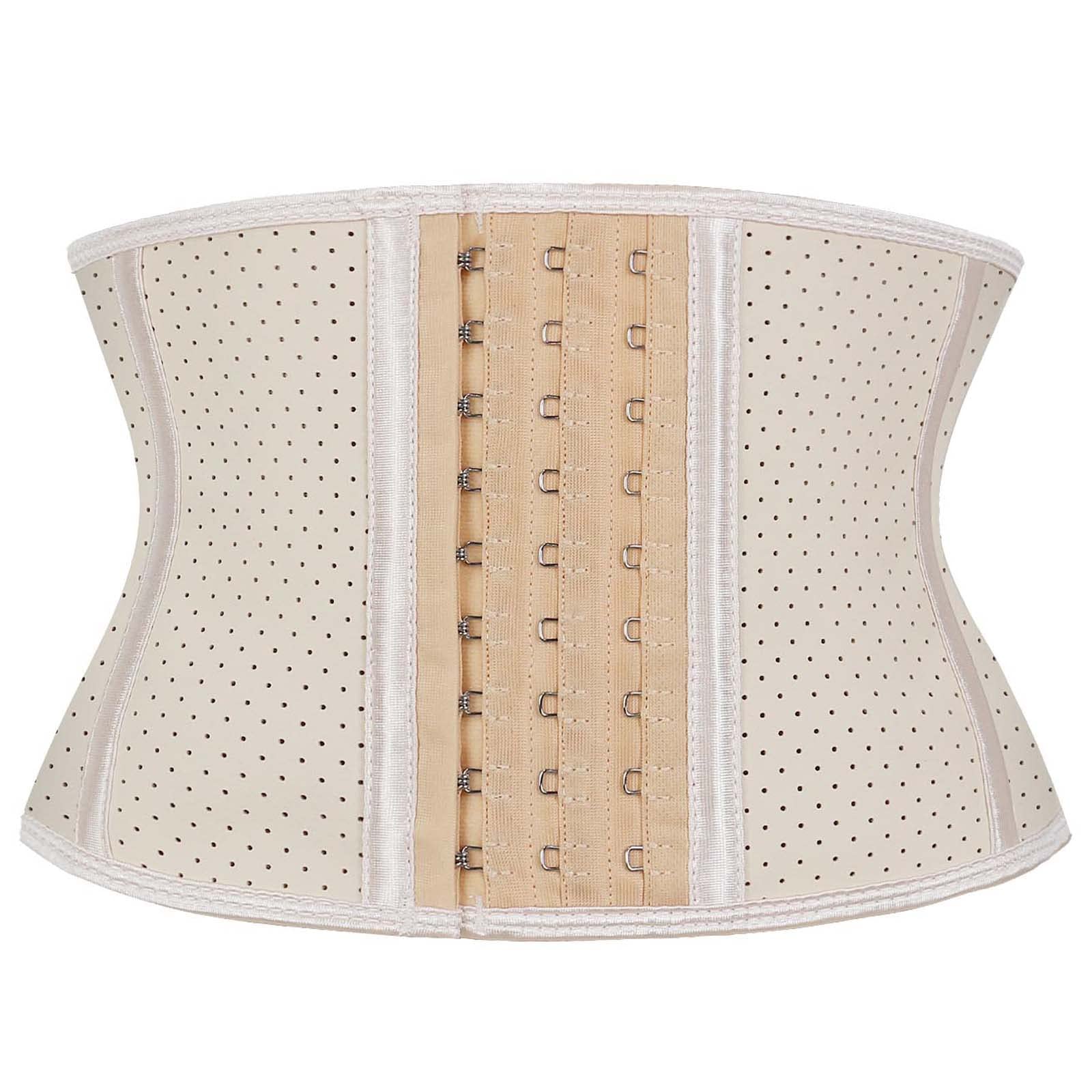 Atbuty Super Short Torso Waist Trainers Cincher Corset Tummy Shaper Slimming Latex Girdle