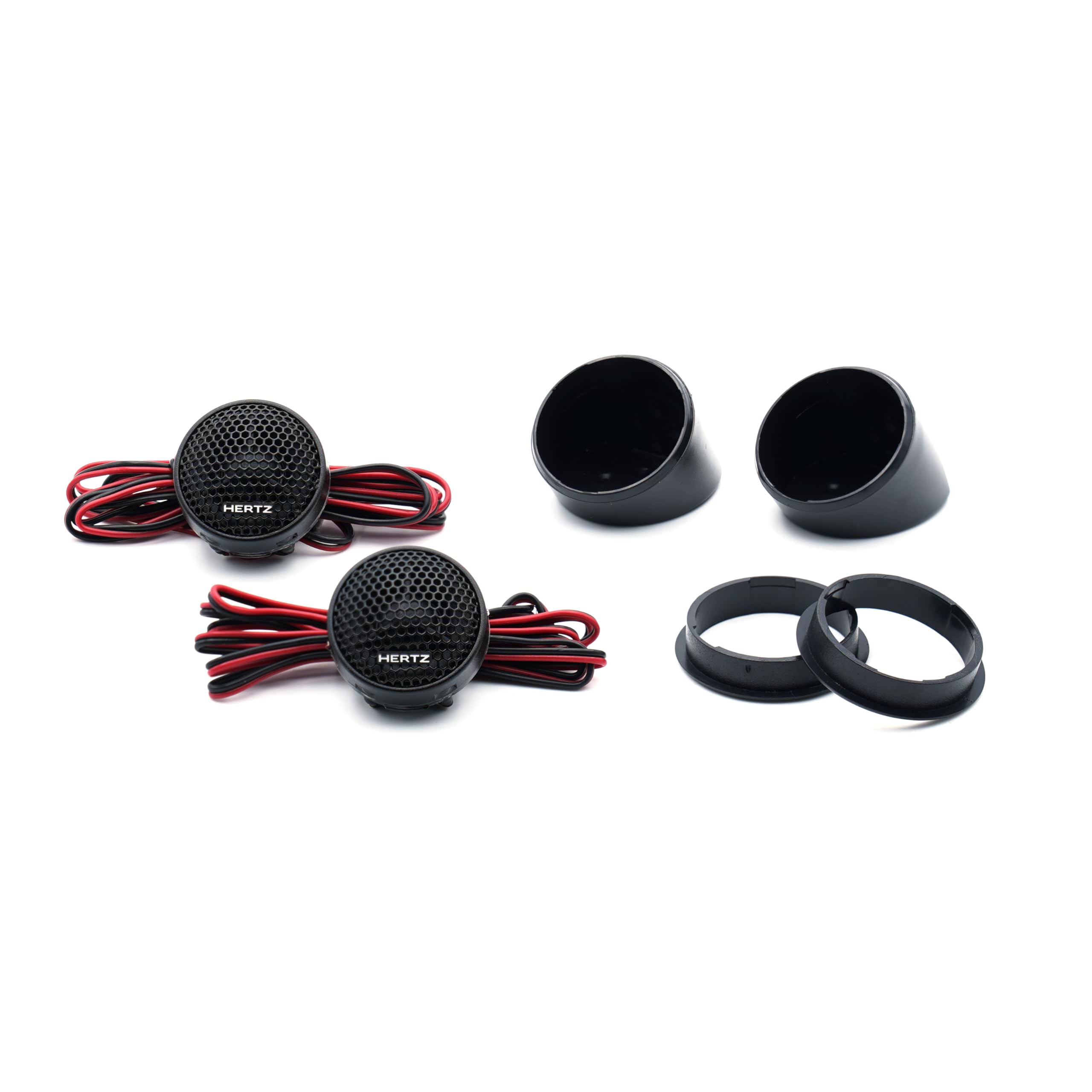 Hertz K 165 Fan Edition - Kit de altavoces (2 vías, con woofer de 165/170 mm, tweeter de 24 mm y crossover integrado, 300 W Peak, 4 ohmios, rejillas incluidas e instalación fácil)