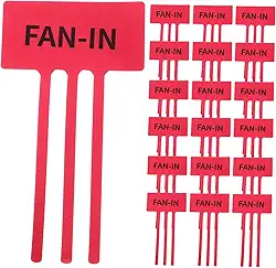 Hohopeti 10 folhas de adesivos indicadores de ar condicionado para direção de fluxo de ar etiquetas adesivas para sistemas HVAC e ventilação, adesivos de fácil identificação