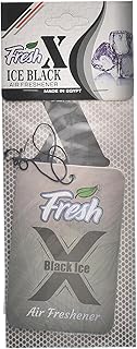 X ND129 Mini Hanging Car Air Freshner, Black Ice Scent With Perfect Design, Premium And Eco-Friendly Material - Multi Colour