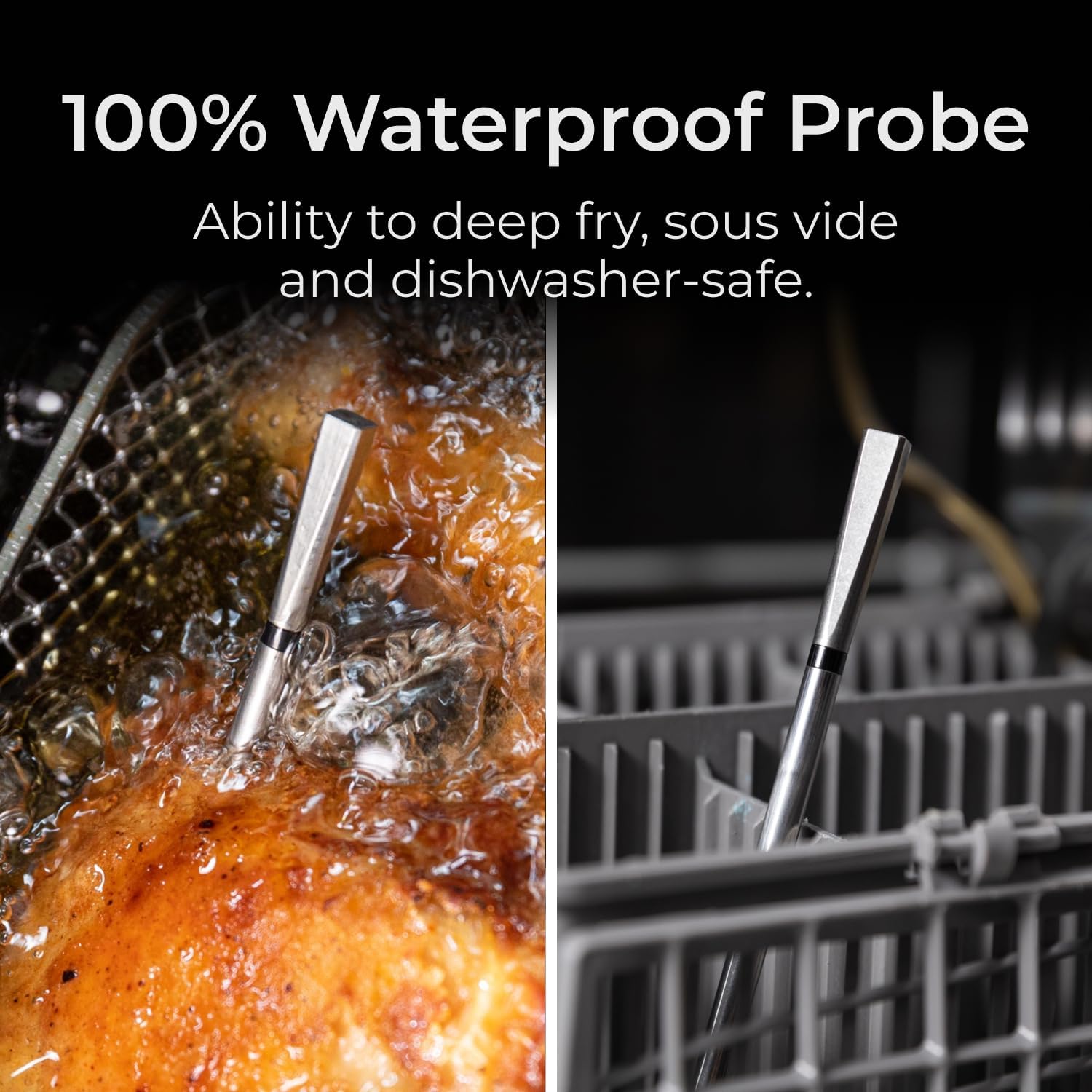 MEATER Pro Wireless Thermometer w/Towel & Bar Blade, Brown Sugar, 1000°F | Bluetooth wireless smart thermometer, long range, 1000°F heat resistance. Includes kitchen towel and bar blade bottle opener.