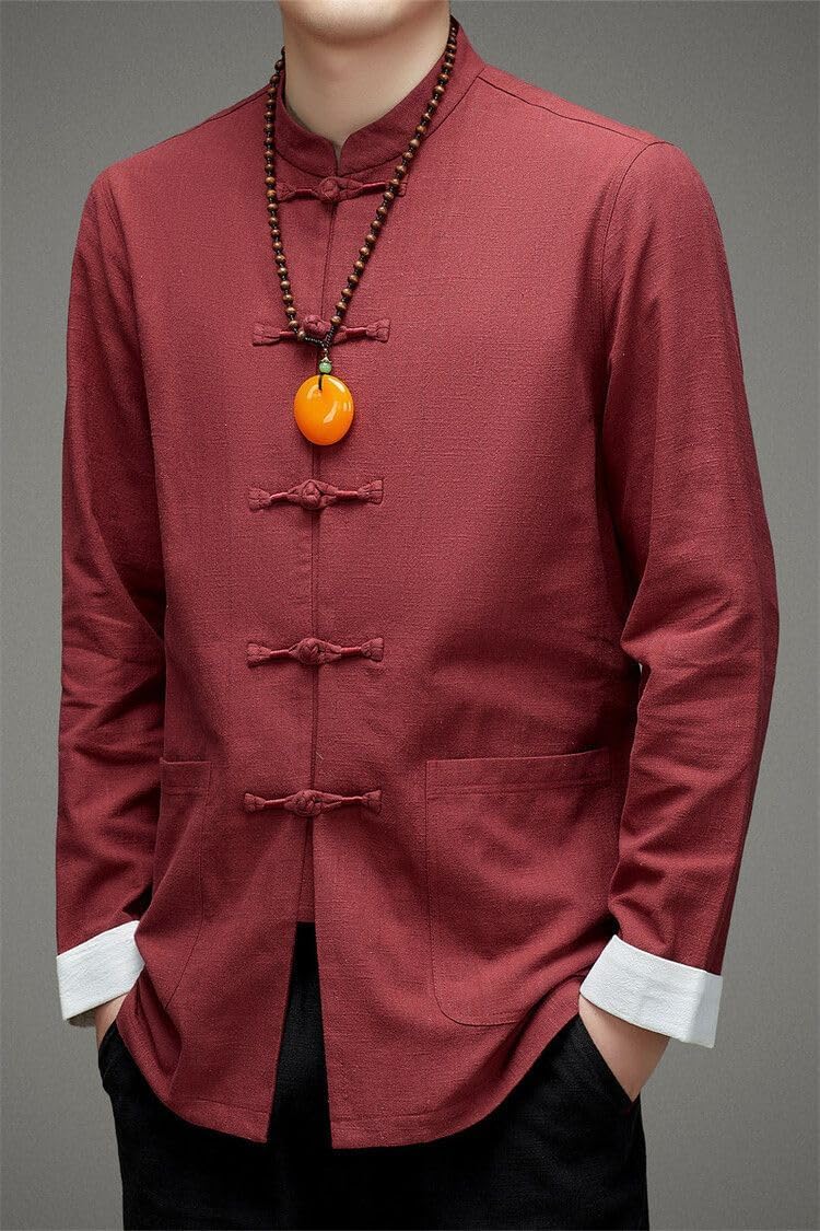 Men's Summer Tang Suit in Cotton Linen Casual Chinese Style Top