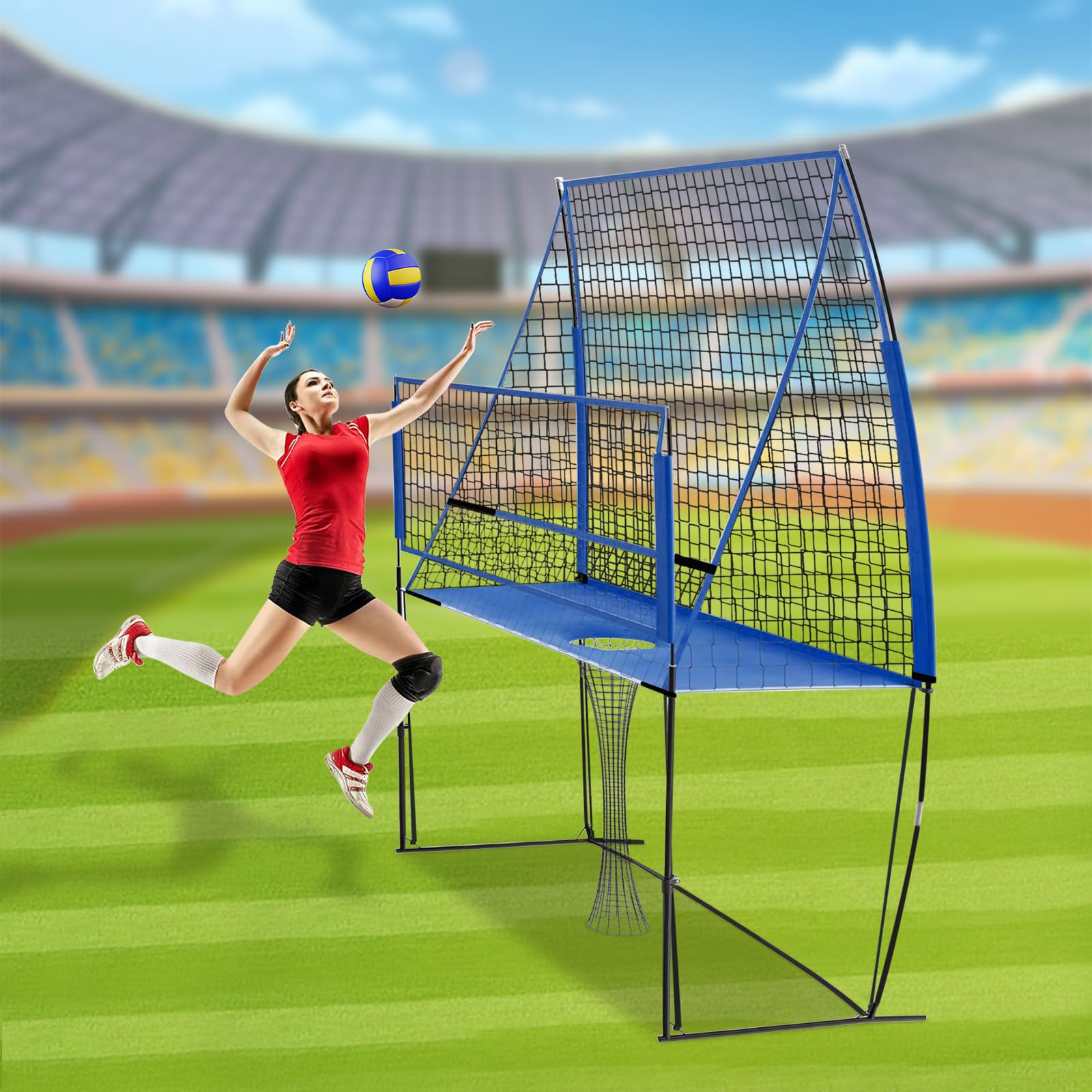 Red De Entrenamiento De Voleibol, Red De Práctica, Red De Equipamiento Profesional Ajustable, Para Jardín, Exterior, Interior, Piscina, Playa, Bádminton, Tenis