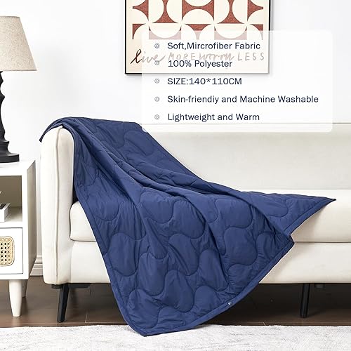 Miniatura 6 de Commollis Juego de manta de viaje de lujo  Juego de manta de viaje y almohada  Almohada inflable portátil para el cuello de viaje y manta suave de