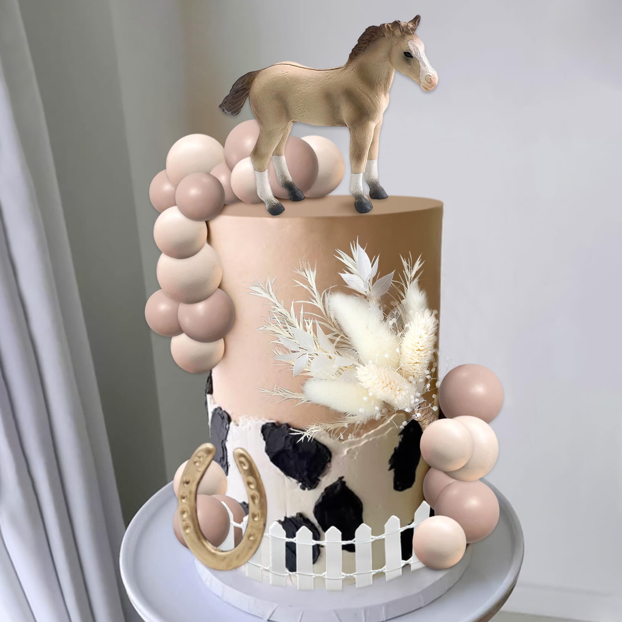JeVenis Horse Cake Topper Decorations Rodeo Western Themed Party Decorations for Horse Cowboy Cowgirl Baby Shower Birthday Wedding Party Supplies