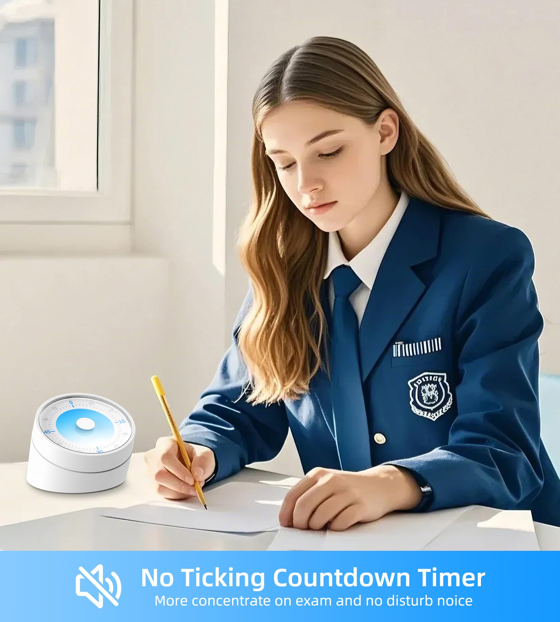 Temporizador visual de cuenta regresiva de 60 minutos para cocina, aula, oficina, gimnasio, gestión del tiempo para niños y adultos
