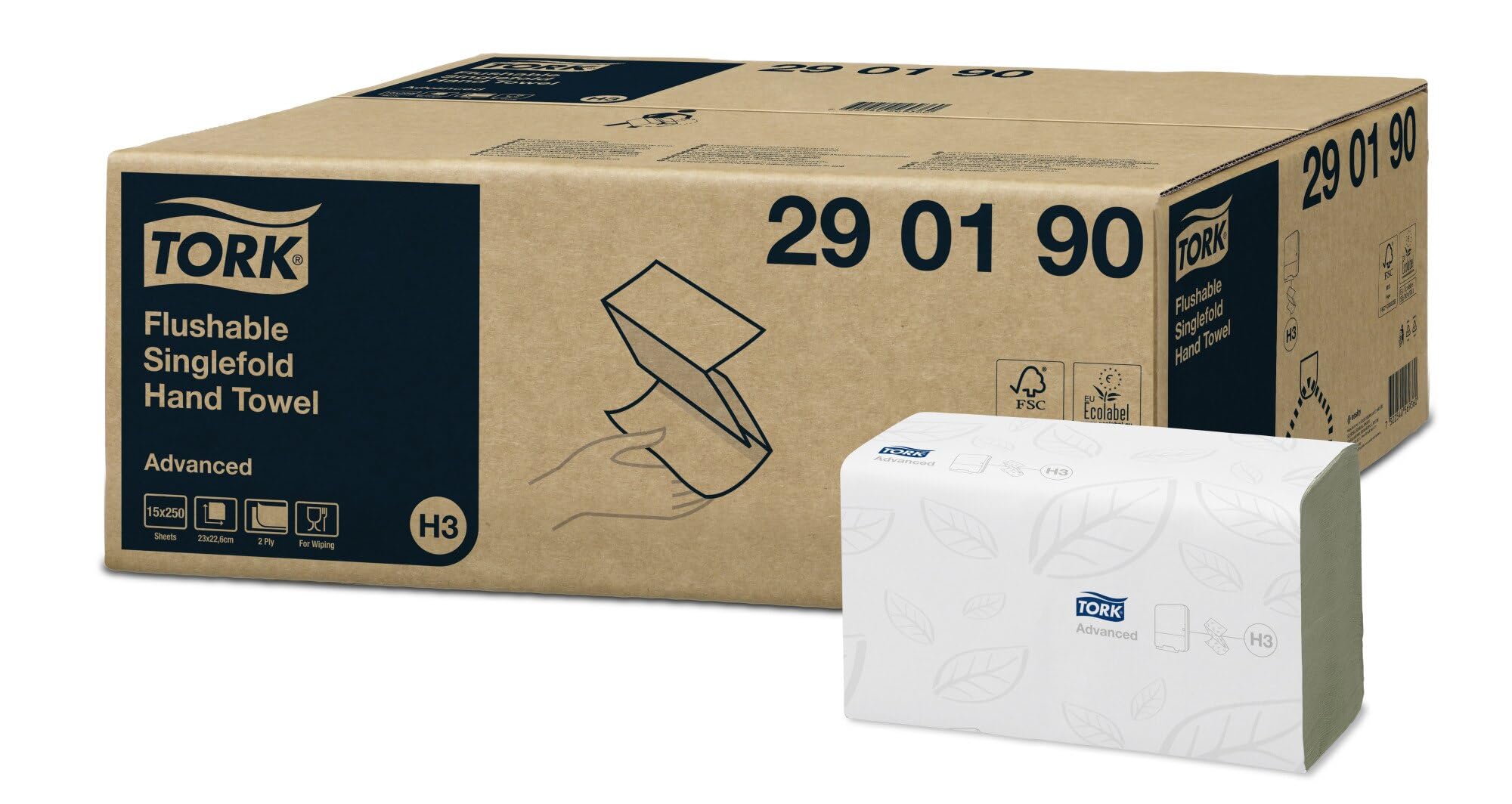Tork Advanced handtuchpapier 230 x 230 mm, weiß, z-falz