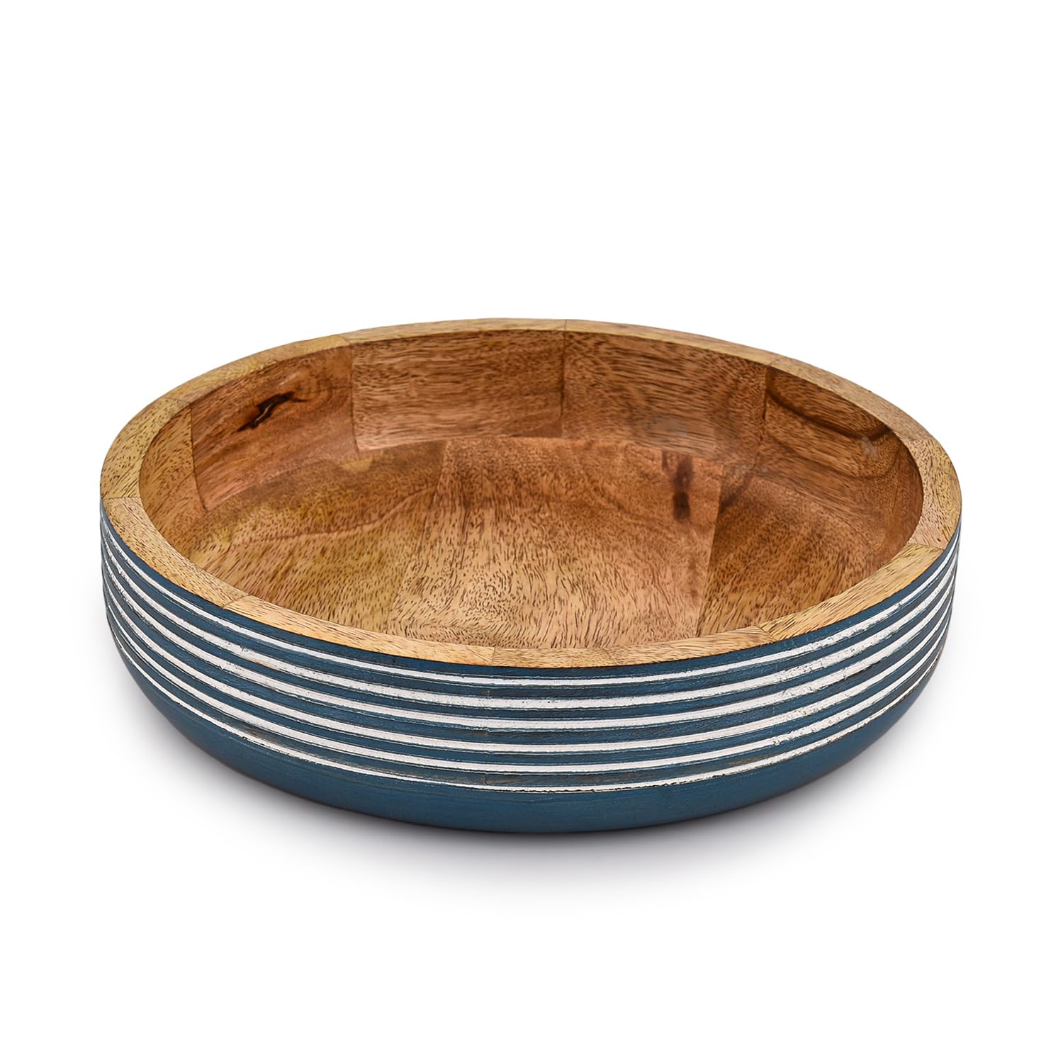 BHAVATU Decorative Bowls Mango Wood for Home Décor Unique Table Centerpieces, Wooden Home Decor Accents for Farmhouse Rustic Style (10