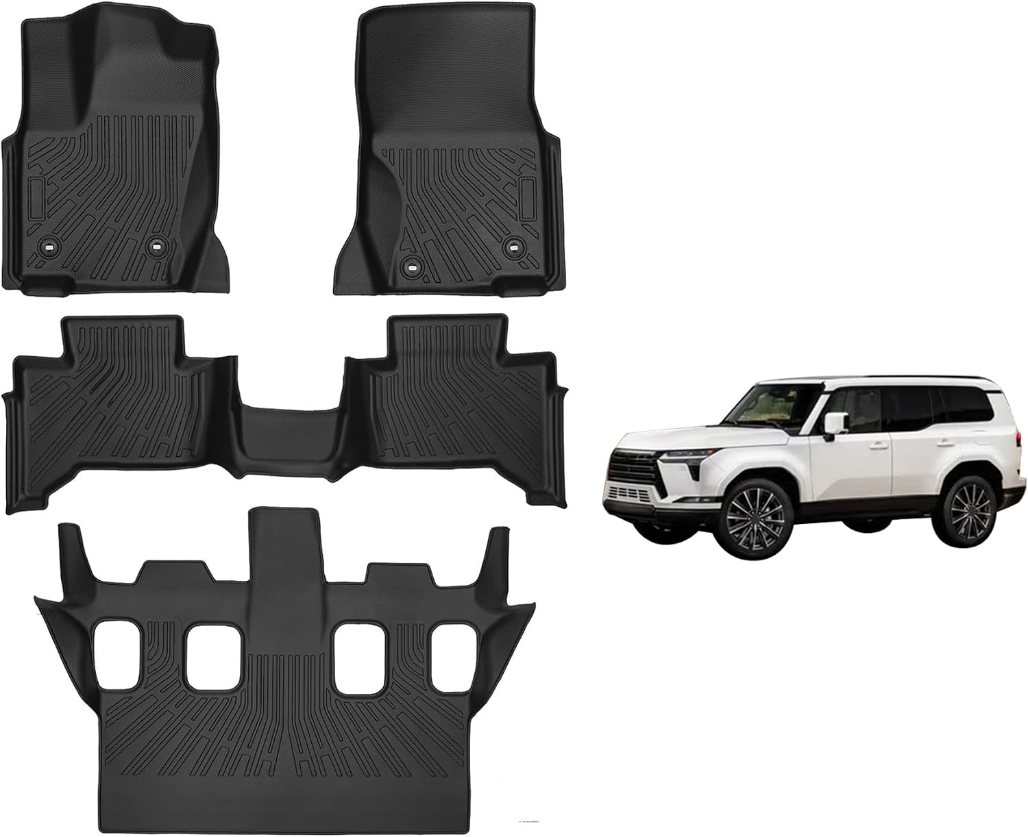 GXARTS TPE Floor Mats Liner Compatible with Lexus GX550 2024-2025