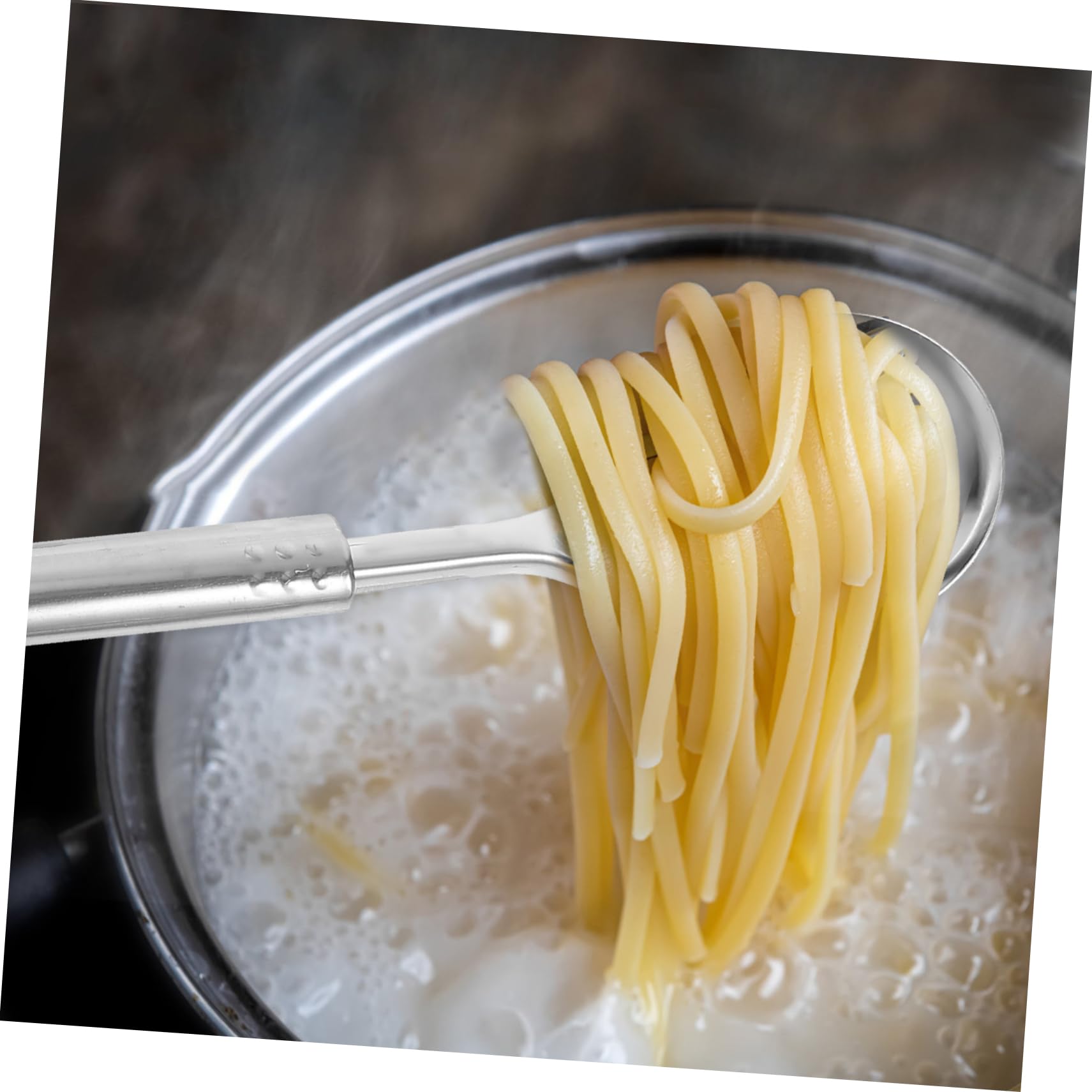 Set di Utensili da Cucina in Acciaio Inox 6 Pezzi Supporto